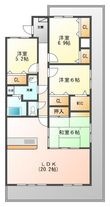 マリベール中須賀の間取図