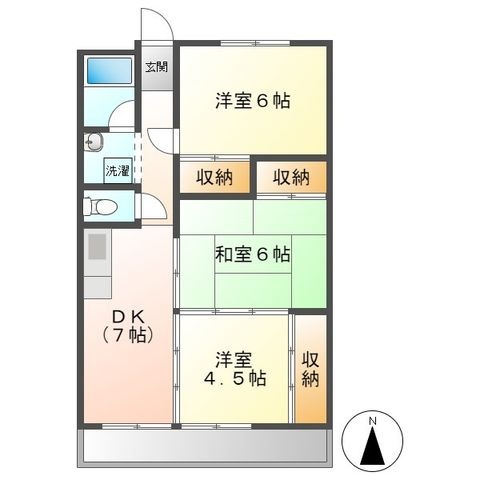 拡大写真：坂本ビル 4階402の間取り