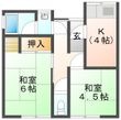河内町貸家の間取図