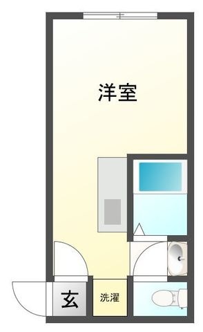 拡大写真:サンライトビル 2階202の間取り