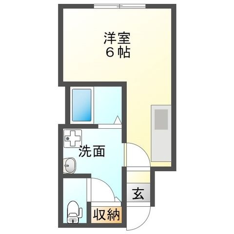拡大写真:サンライトビル 3階301の間取り