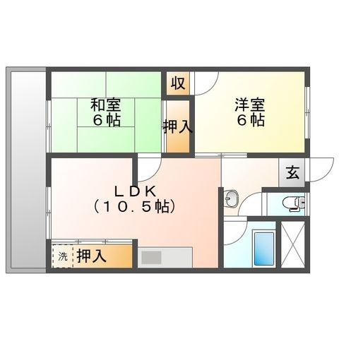 拡大写真:AAビル 4階403の間取り
