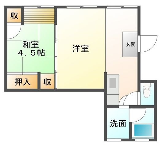 拡大写真:E’Sビル 3階302の間取り