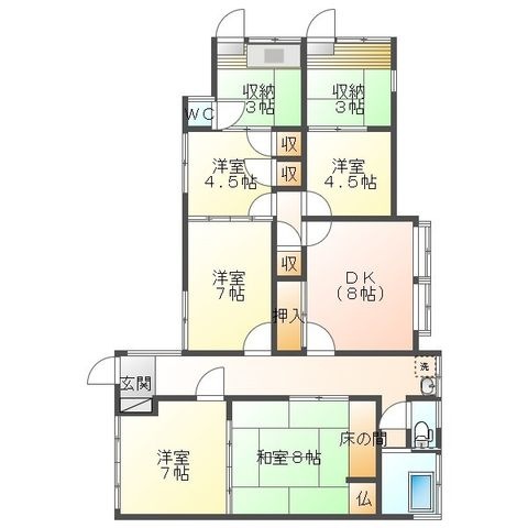 拡大写真:舛元氏大正町アパート 1階1kaiの間取り