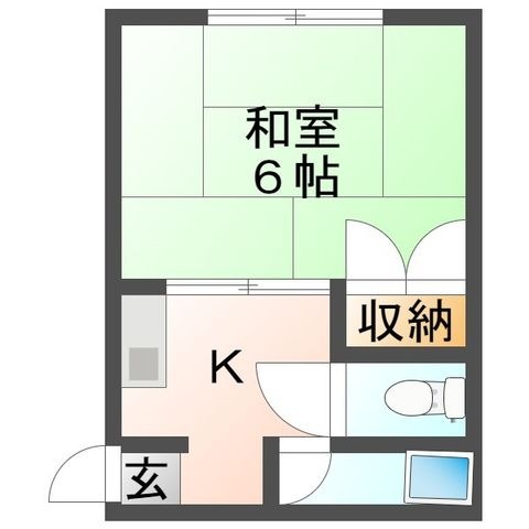 拡大写真:土堂シティマンション 1階103の間取り