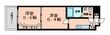 福岡市博多区住吉４丁目の間取図