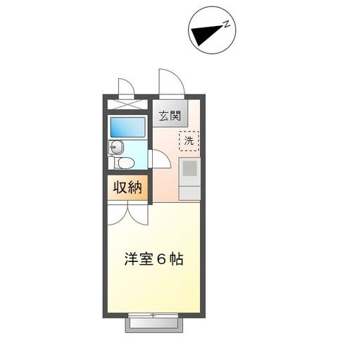 拡大写真:裾野市平松 3階305の間取り