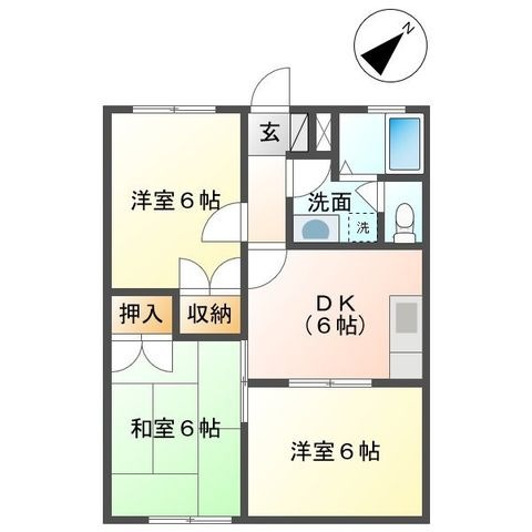 拡大写真：裾野市千福 1階102の間取り