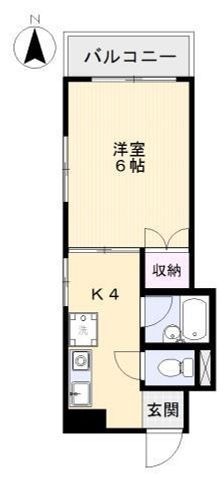 拡大写真:広島市中区鶴見町 5階501の間取り