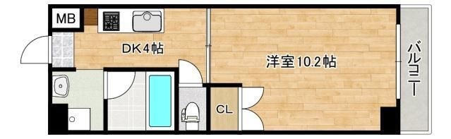 拡大写真:安芸郡海田町南堀川町 4階402の間取り