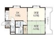 広島市西区南観音6丁目の間取図