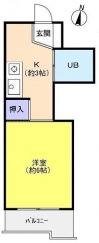 拡大写真：広島市南区東雲本町２丁目 2階202の間取り