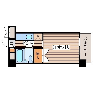 拡大写真:広島市中区舟入中町 4階408の間取り