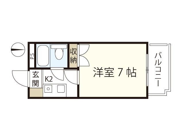 拡大写真:広島市南区仁保新町2丁目 2階201の間取り