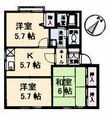 広島市東区矢賀2丁目の間取図