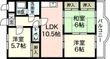 広島市東区牛田早稲田2丁目の間取図