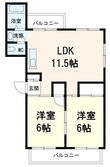 広島市西区南観音1丁目の間取図
