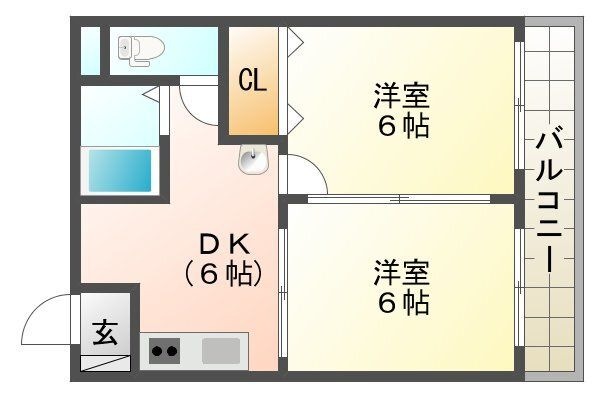 拡大写真:広島市中区本川町3丁目 5階506の間取り