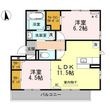コーポラスヤナセⅢ A棟の間取図