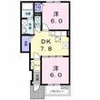 アンソレイユ Ⅱの間取図