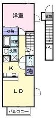 ヒルサイド Bの間取図