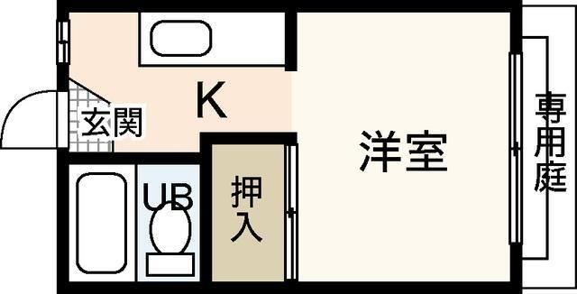 拡大写真:広島市中区吉島東1丁目 1階101の間取り