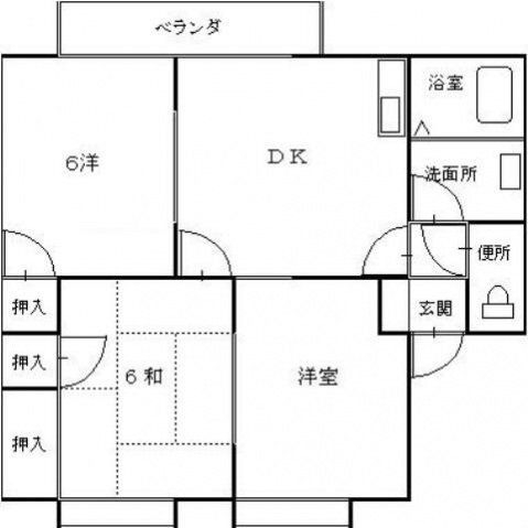 拡大写真:広島市東区中山上2丁目 1階102の間取り