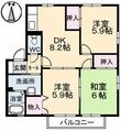 広島市東区戸坂数甲1丁目の間取図