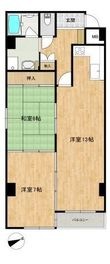 広島市中区十日市町1丁目の間取図