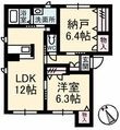 広島市中区江波西2丁目の間取図