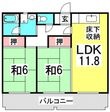 広島市西区庚午中1丁目の間取図