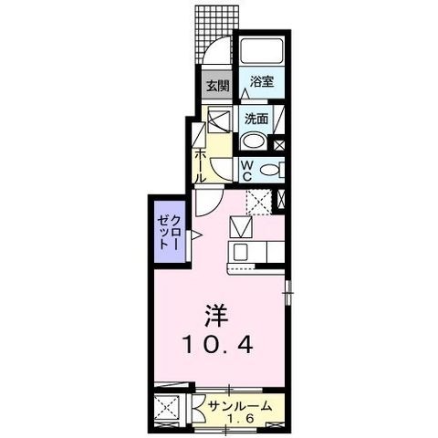 拡大写真:L.ラシック古市橋 1階101の間取り