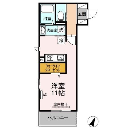 拡大写真:サフェスタ窪町 3階304の間取り