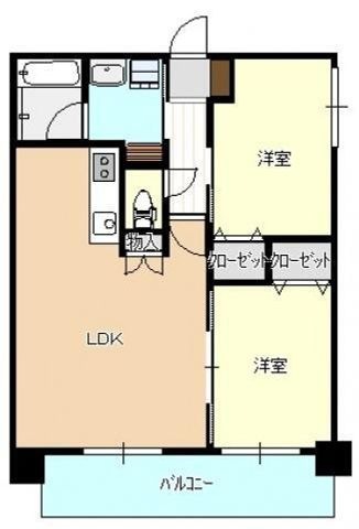 拡大写真:広島市中区舟入南6丁目 6階601の間取り
