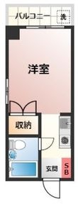 広島市中区広瀬町の間取図
