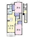 カーサセレノAの間取図