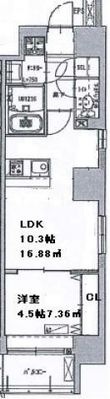 広島市中区河原町の間取図