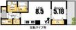広島市中区十日市町2丁目の間取図