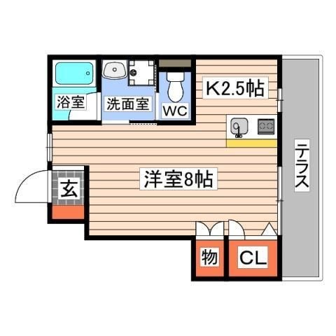 拡大写真:広島市安佐南区伴東3丁目 1階101の間取り