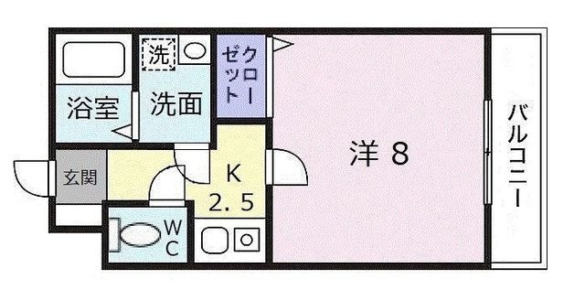 拡大写真:フレンドリーとも 1階106の間取り