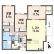 広島市安佐南区西原9丁目の間取図