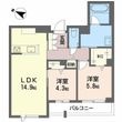 広島市南区西旭町の間取図