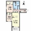 広島市安佐南区山本4丁目の間取図