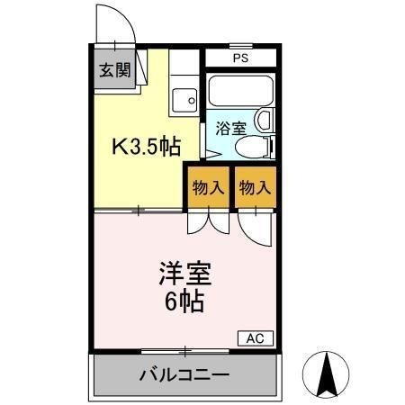 拡大写真:広島市佐伯区坪井1丁目 3階302の間取り