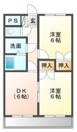 写真:山陽小野田市くし山2丁目 2階207の間取図