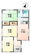 鐘尾住宅　平家の間取図