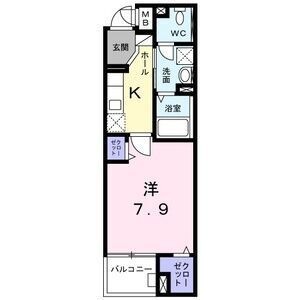 拡大写真:ツイテール 3階301の間取り
