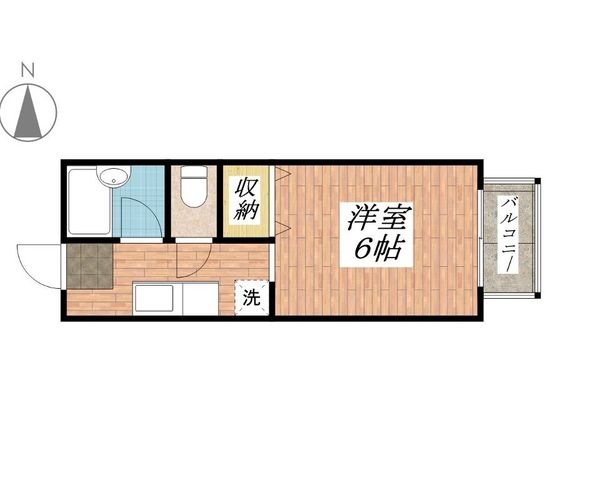 拡大写真:MINORUハイツ 1階103の間取り
