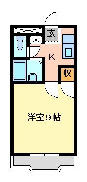拡大写真：ベルトピア郡山５０４ 3階301の間取り