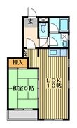 郡山西ハートフルタウンＢ棟の間取図